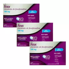 Kit C/ 3 Antialérgicos Fexx 180mg C/ 10 Cpr
