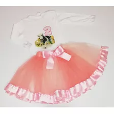 Tutu Pollera Remera Personalizada Disfraz Vaca Lola