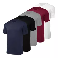 Kit 5 Camisetas Básicas Masculina Dry Fit Lisa Tradicional 