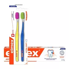 Kit Elmex Escova Dental Ultra Soft 2 Un + Creme Dental 90g 