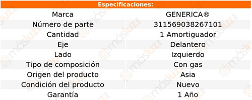 (1) Amortiguador Gas Del Izq Suzuki Grand Vitara 06/13 Ge Foto 2