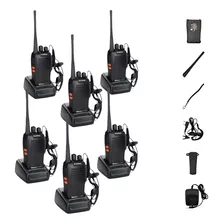 Kit 6 Radios Comunicador Baofeng777s 12km 16 Canais Original