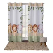 Cortina Decoração Quarto Menino 3,00 X 2,20 Infantil Baby