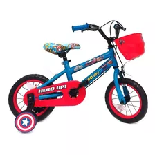 Bicicleta Infantil R12 Ruedas Goma Con Rayos Capitan America