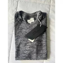 Remera Deportiva Elastizada Gris Marca Zara Importada S/m