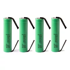 4 Célula 18650 2500 Mah 25r Alta Descarga Terminal De Solda