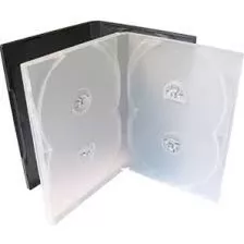 100 Estojo Dvd Quadruplo Videolar Transparente E Preto