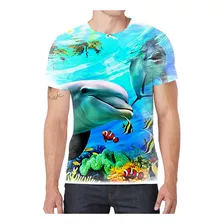 Camiseta Camisa Fundo Mar Peixe Oceano Rio Ilha Praia Ke03