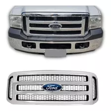 Grade Cromada + Emblema F250 F350 F4000 2006 Em Diante