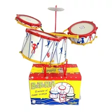 Bateria Musical Infantil Tabum Mini, 1 Prato 4 Tambores