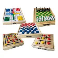 Zaramela Brinquedos Jogo Dama Xadrez Ludo Jogo Da Velha Trilha