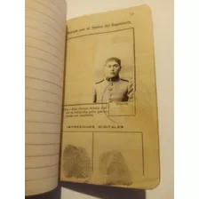 Antigua Libreta De Servicios Ejército Fotos/ 1930-infantería