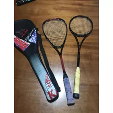 2 Raquetas De Squash + Funda