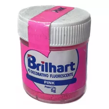 Pó Decorativo Brilhart Fluorescente Rosa Pink 5g Comestível