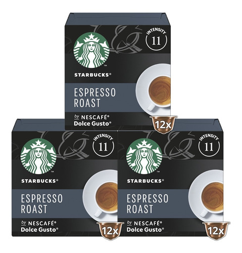 Cápsulas De Café Starbucks Espresso Roast X3 Cajas