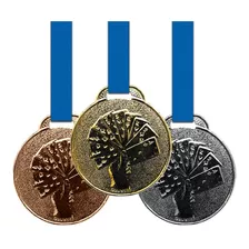 80 Medalhas 35mm Baralho - Ouro Prata Bronze - Aço Com Fita