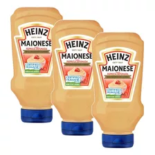 Kit 3 Maionese Páprica Defumada Heinz Squeeze 215g