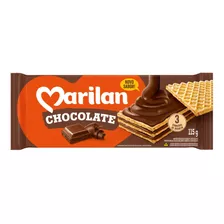 Biscoito Wafer Recheio Chocolate Marilan Pacote 115g