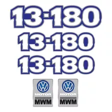 Kit Adesivo Volkswagen 13-180 Emblema Mwm Caminhão Cmk42 Fgc