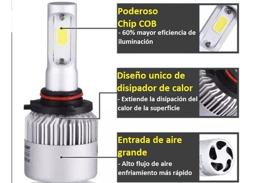 Focos Led H13 Luz Blanca 3 Caras, Alta/baja 8000 Lumenes Par Foto 5