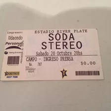 Entrada Coleccion Soda Stereo Despedida 2007 Me Verás Volver