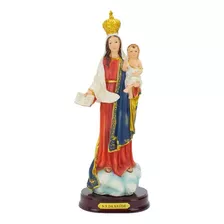 Nossa Senhora Da Saúde Em Resina 25.5cm Cor Azul