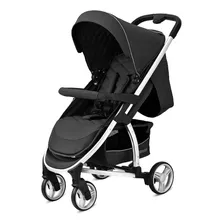 Coche De Paseo Carestino London Negro Con Chasis Color Plateado