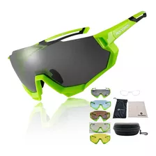 Óculos Para Ciclismo 5 Lentes Polarizadas Rockbross Rb-sp176 Esportes Cor Verde