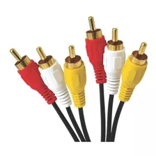 Cabo 3+3 Rca Audio E Video Ponta Gold - Tozz C/ 50pçs