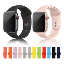 Correa Para Apple Watch 44mm S M. Banda Silicone Unicolor