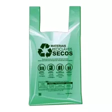 Sacola Plástica Verde 38x50 500un. Biodegradável - Original