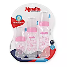 3 Mamadeira Mamita Blister Bebê Criança 80ml + 150ml + 240ml