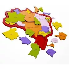 Quebra-cabeça Mapa Do Brasil - Regiões - Estados E Capitais