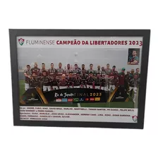 Quadro Pôster Fluminense Campeão Libertadores 2023 C/moldura