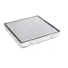 Ralo Inox Square Tampa Oculta Invisivel 10x10 Nao É Pvc