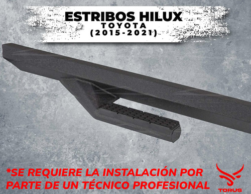 Estribos Hilux Toyota 2015-2021 Rock Slider Doble Cab Torus Foto 4