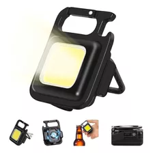 Mini Lanterna Chaveiro Portátil Usb C/ Abridor De Garrafas Cor Da Luz Branca