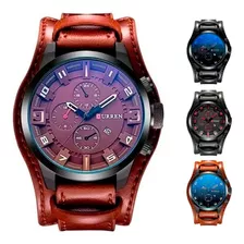 Reloj Curren Hombre Análogo Fechador Ejecutivo Casual Cuarzo Color De La Correa Café