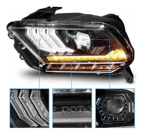 Faros Ultra Led Ford Mustang 2010 2011 2012 2013 2014  Foto 4