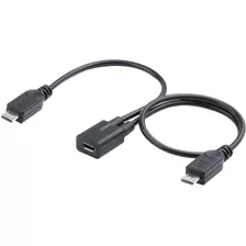 Electop Micro Usb Hembra A 2 micro Usb Macho Cable Divisor