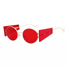 Feisedy Mujeres Hombres Futurisitc Hipster Gafas De Sol Redo