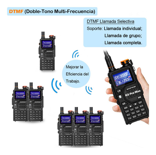 Walkie Talkie Largo Alcance 12w Uhfvhf Amfm Lcd Usbc Polica Foto 8