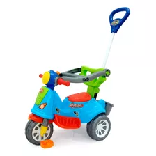 Triciclo Infantil Avespa Carrinho Passeio Andador Azul Maral