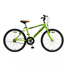 Mountain Bike Infantil Tomaselli Kids Mtb R24 1v Frenos V-brakes Color Amarillo Con Pie De Apoyo 