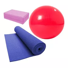 Colchoneta Yoga Mat 4 Mm Pelota 65 Cm Brick Ladrillo