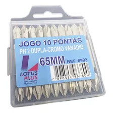 Ponteira Bits Dupla Philips Longa 65mm Imantado Ph2 Com 10