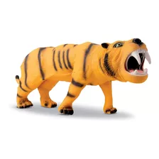 Boneco Tigre Dente De Sabre Brinquedo Real Animals Bee Toys