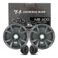 Par Midbass Hurricane 6 Polegada 500wrms Pro Mb600 + Tuiter.