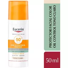 Eucerin Sun Oil Control Protector Solar Facial Tono Claro Fps 50 X 50 Ml
