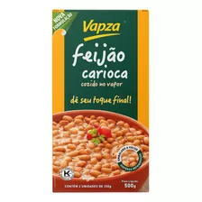 Feijão Carioca Cozido No Vapor Vapza Caixa 500g 2 Unidades